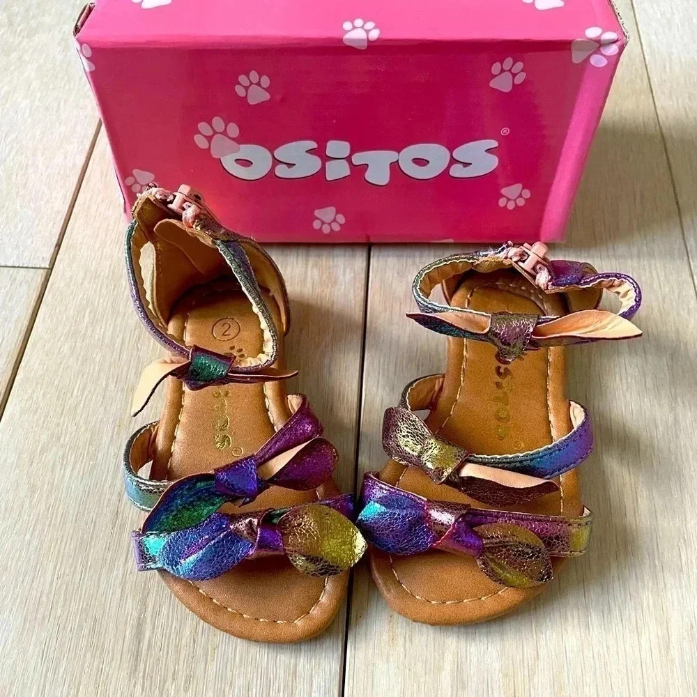 𝅺nib‎ Ositos iridescent gladiator sandals
